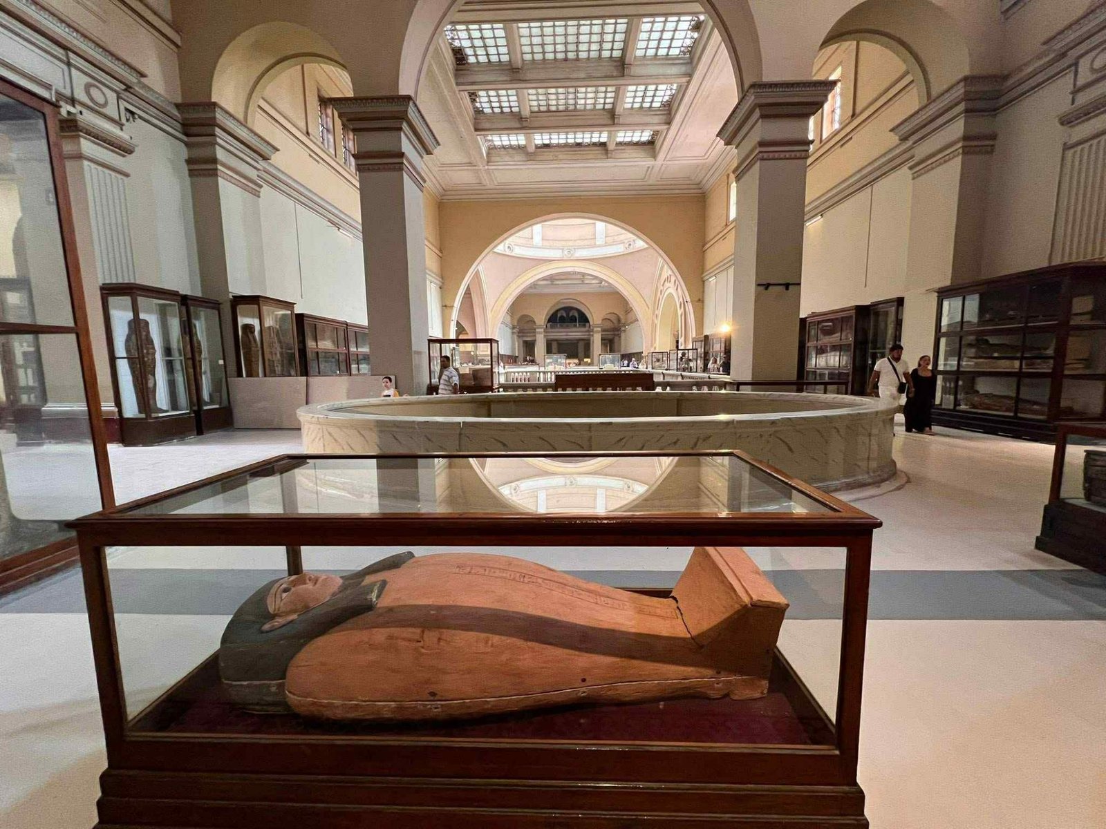 Grand Egyptian Museum interior Cairo