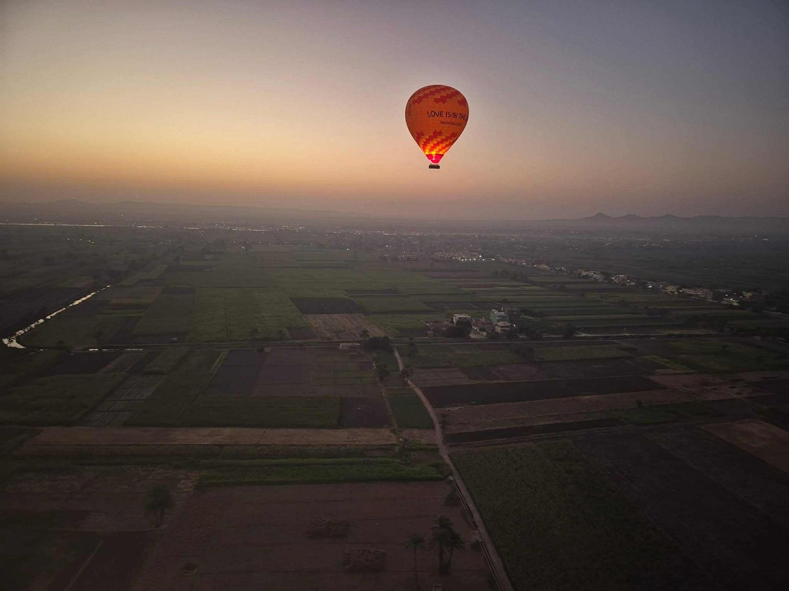 Hot Air Balloon in Sunrise